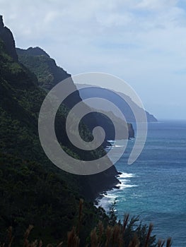 Cliffs on the Na Pali Coast, Kauai, Hawaii