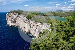 Cliffs in national park Telascica, Adriatic sea, Croatia