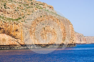 Cliffs near famous Balos beach, Crete, Greece