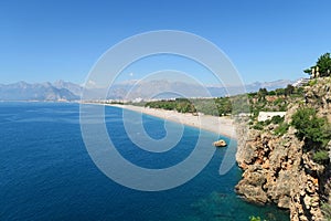 Cliffs near Konyaalti Beach in Antalya in Turkey