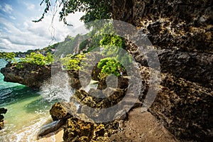 Cliffs near Padang padang beach on Bali