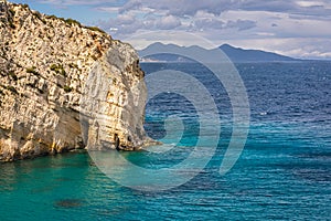 Cliffs near Skinari Cape in Zante