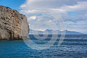 Cliffs near Skinari Cape in Zante