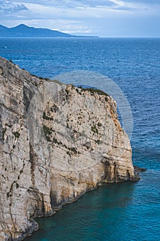 Cliffs near Skinari Cape in Zante