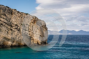 Cliffs near Skinari Cape in Zante