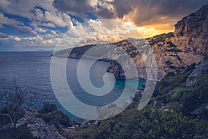 Cliffs near Skinari Cape in Zante