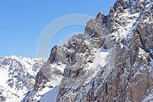 Cliffs near Talgar pass