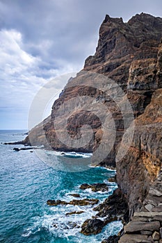 Cliffs and ocean view in Santo Antao island, Cape Verde