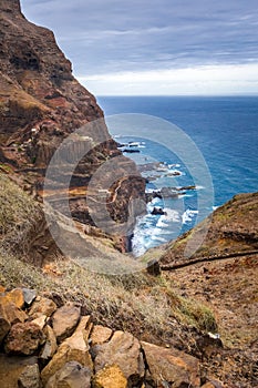 Cliffs and ocean view in Santo Antao island, Cape Verde