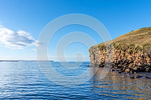 Cliffs off the coast of Dunnet near Dunnet Head, Scotland