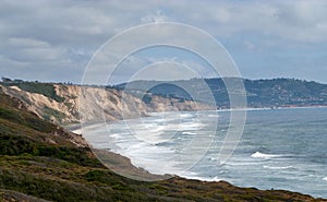 Cliffs off Torrey Pines state park