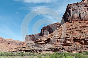 Cliffs over a riverbed in a Western Canyon