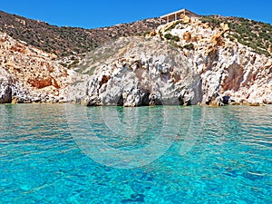 The cliffs of Polyaigos, an island of the Greek Cyclades