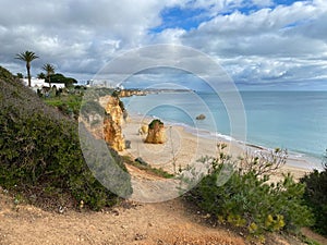 The cliffs of Praia do Alemao beach photo