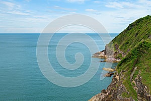 Cliffs, rocks that jut into the sea, Thailand