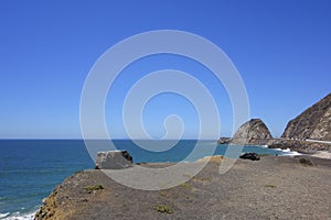 Cliffs and Rocks at Ocean Coast, Point Mugu, CA