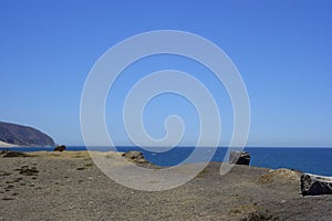 Cliffs and Rocks at Ocean Coast, Point Mugu, CA