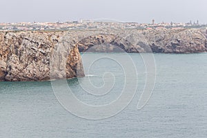 Cliffs and Sagre village in Cabo de Sao Vicente