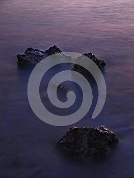 Cliffs in the sea