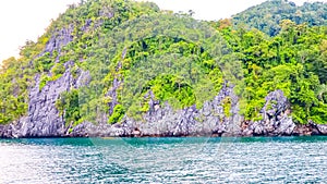 Cliffs in the sea of ??Southeast Sulawesi