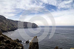 Cliffs in Serra da Capelada, Galicia, Spain photo