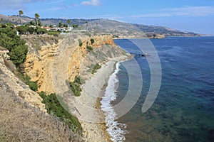 Cliffs and Shoreline of the Palos Verdes Peninsula, South Bay of Los Angeles County, California