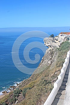 Cliffs of Sitio, Nazare, Portugal photo