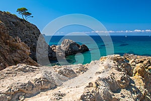 Cliffs at the south coast of Mallorca