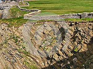 Cliffs on the south Shetland coast near Sumburgh Head