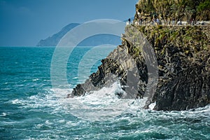 Cliffs in the surf - Cinqueterre coast line (2)