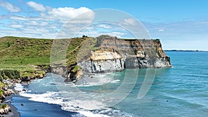 The cliffs on the Taranaki coast at rural Motunui