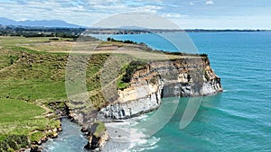 The cliffs on the Taranaki coast at rural Motunui