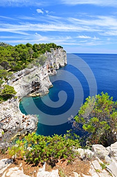 Cliffs in Telascica Nature Park,Croatia.