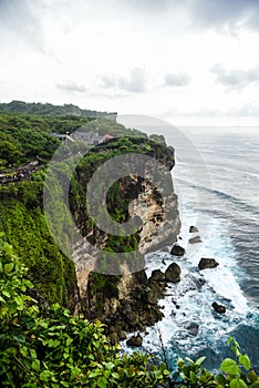 Cliffs on Uluwatu Temple in Bali, Indonesia