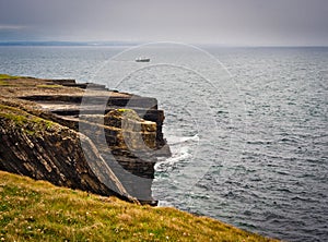 Cliffs under dramatic sky, Loop Head, Ireland