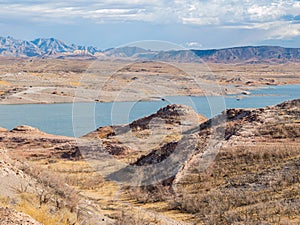 The Cliffs View Point landscape of Lake Mead National Recreation Area