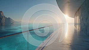 Cliffside Infinity Balcony at Sunrise