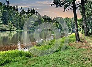 Cliffside Lake in Highlands, North Carolina