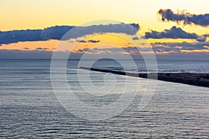 Cliffside veiw of sunset