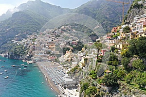 Cliffside village of Positano on southern Italy's Amalfi Coast.