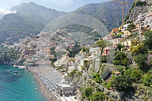 Cliffside village of Positano on southern Italy's Amalfi Coast.