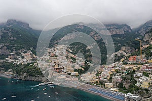 Cliffside village of Positano on southern Italy's Amalfi Coast.