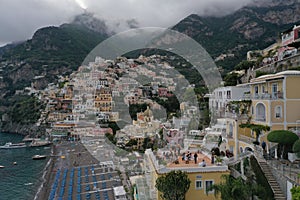 Cliffside village of Positano on southern Italy's Amalfi Coast.