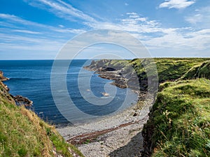 Clifftop walk at the Tomb of the Eagles, South Ronaldsay, Orkney