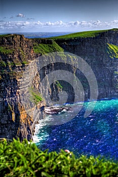 Clifs of Moher artistic over coloured, Ireland