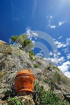 Clifs and pot in Cinque Terre