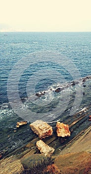 Clift and mediterranean sea