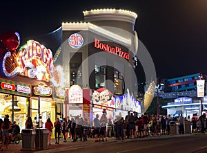 Clifton Hill is shown at night