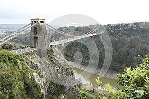 The Clifton Suspension Bridge in Bristol city