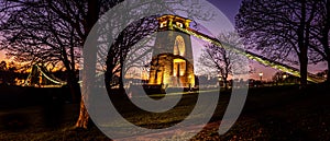 Clifton Suspension bridge at night